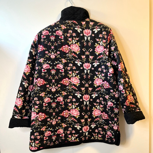 Vintage Reversible Quilted Barn Coat Cottagecore Barbour Style 90s Y2K fits M–XL - Picture 7 of 15